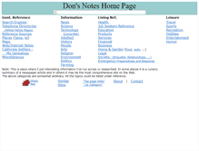 Tablet Screenshot of donsnotes.com